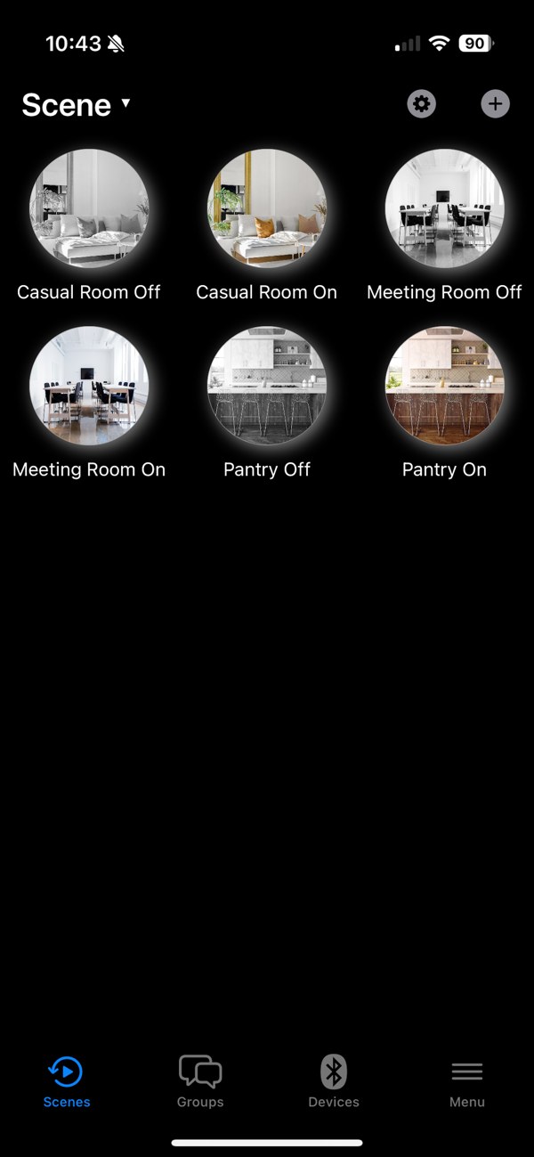 BANFi ONE App 場景控制畫面